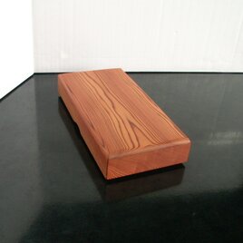 屋久杉　無垢　大きな筆箱　ペンケース　宝くじ箱　小物入れ　木製　K470