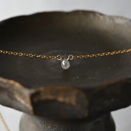 ナチュラルダイヤモンドのネックレス・14kgf