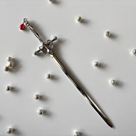 かんざし　剣の簪　シルバー　武器　一本簪　洋風　シンプル　普段使い　成人式　卒業式　洋風