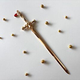 かんざし　剣の簪　ゴールド　武器　一本簪　洋風　シンプル　普段使い　成人式　卒業式　洋風のコピー