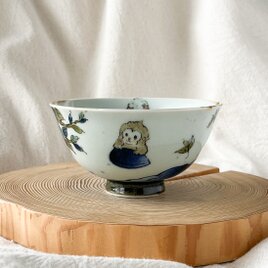 チコロット❤️Mサイズ❤️すべて手描き❤️染付け❤️ご飯茶碗お雑煮やぜんざい❤️小鉢❤️童話❤️さるかに合戦