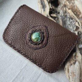 鹿革の小銭入れ チベタンターコイズ