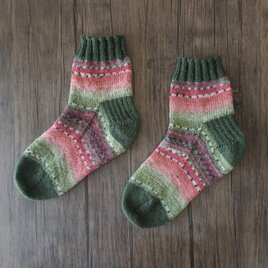 手編みの靴下［洗濯機ok］