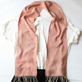 しっとり軽い！　草木染シルクマフラー（インド茜）