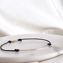 14kgf bar and code  コードブレスレット　Black