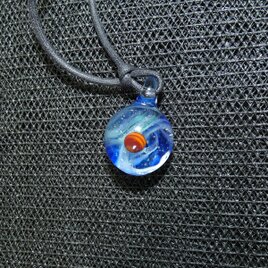 銀河、火星　NO.294（ガラス、とんぼ玉、宇宙、銀河、一点物、伝統工芸）