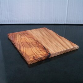 屋久杉　無垢　木目の美しい敷板　一輪挿し　花台　マウスパッド　飾り台　K517