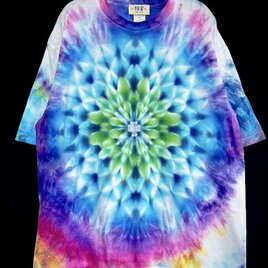 タイダイ ビッグシルエット Tシャツ Lサイズ 曼荼羅 カラフル ムラ染め Hippies Dye HD25-56