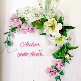 ☆クレイフラワー作品[初夏を彩るリース]☆