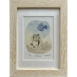 フレーム入り銅版画「Release」