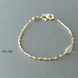 古代水晶×カレンシルバーのブレスレット