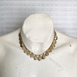 Vintage retro gold tone swing drop chain necklace