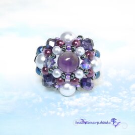 天然石リングB＊15号＊アメジスト