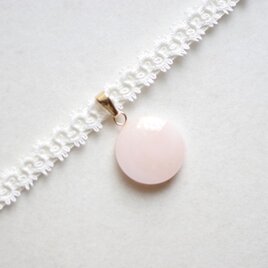 【受注製作】レジンアート　ラウンドモチーフとタティングレースとサテンリボンのチョーカー〈恋人たち〉