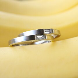 バケットカットダイヤモンド/マリッジリング