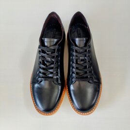 当店人気のシンプル本革スニーカー　ハンドメイド　無料サイズ調整　◇22.5-29cm◇7ホール◇