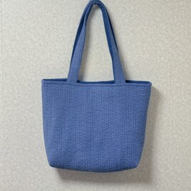 ヌビキルトの大きなトートバッグ（ブルー）