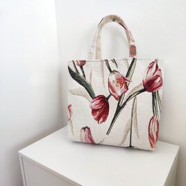 《オランダ生地》春の新作・チューリップのミニトートバッグ