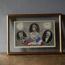 ロンドンとパリの記念ポストカード　アンティークフォトフレーム　フランスヴィンテージ　ブロカント　