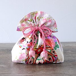 着物　絹　巾着　幸せを呼ぶFUGURO　プレミアム　