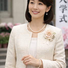 パール　フォーマル3点セット　AAA淡水パール6mmネックレス　ブレスレット　ピアス／イヤリング　結婚式　入学式　卒業式