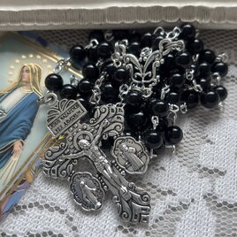 モリオン（黒水晶）のロザリオ