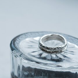 樹皮 テクスチャー コンビ リング シルバー925