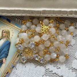 ホワイトムーンストーンのロザリオ