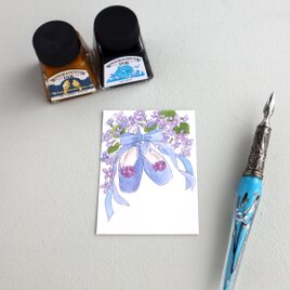 メッセージカード すみれのトゥシューズ