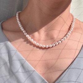 アコヤパールネックレス 5.5-6.0㎜ ホワイトピンク
