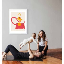 ゾウさんの鼻　ゾウ　送料無料 　イイネたのしいポスター　イラスト　ポスター　アートポスター　アート/sei検索新着順　2187