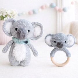 ⭐︎ お買得セット⭐︎あみぐるみ 編みぐるみ コアラ ラトル 出産祝い 女の子 男の子  おもちゃ 子供 誕生日 孫のコピー