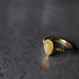 オパール真鍮リング#11.5