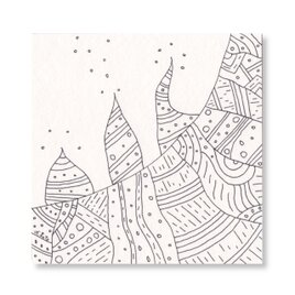 「 目覚めの途中 」。　ペン画  ( 原画 )