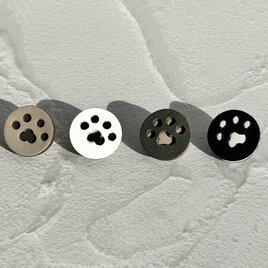 愛らしき肉球のぬくもり - 本革ピンズ