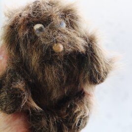 Little pocket Yeti 毛並みはブラウン 寝ぼけまなこのブルーアイ - MMM MADEのコピー