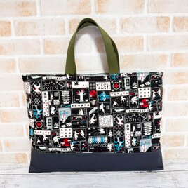 レッスンバッグ(裏キルト)　【和柄・忍者】