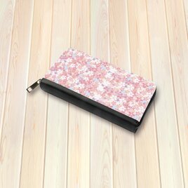 （送料無料）長財布【桜・花明かり】（名入れ可）