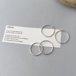 シルバーリング【simple ring】／華奢リング　細身　ピンキー　サム　950　つけっぱなし