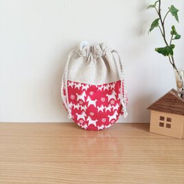 ラウンド型のミニ巾着（ドイツ・馬）