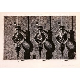 実験培養 / 木版画