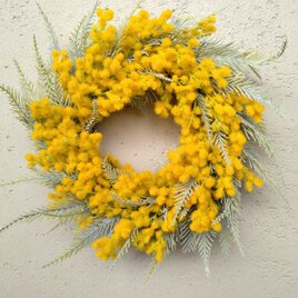 （送料無料）ミモザのリース