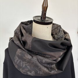 ＊アンティーク着物＊泥大島紬のパッチスヌードA