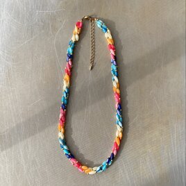 Vintage USA retro multicolor rainbow shell beads necklace