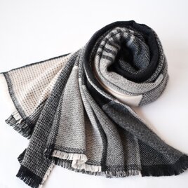 手織りカシミヤ100%ストール【紋華＊08】