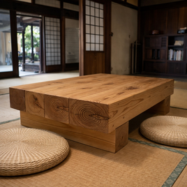 横幅100×奥行52cmどっしり木製センターテーブル センターテーブル ローテーブル ナチュラルカラー