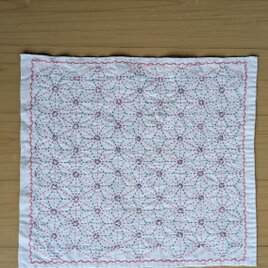 刺し子ふきん　　「麻の葉」　　8-②