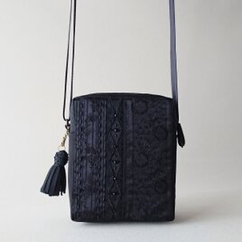 BLACK FRANCE RIBBON MINI POCHETTE