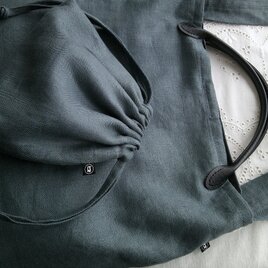 HerringboneLinen×cotton Tote＆Pouch