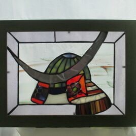 g2　ステンドグラス　パネル　兜　カブト　かぶと　こどもの日